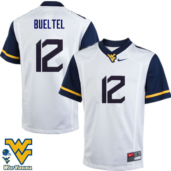 NCAA Men's Jack Bueltel West Virginia Mountaineers White #12 Nike Stitched Football College Authentic Jersey TP23Q32SQ